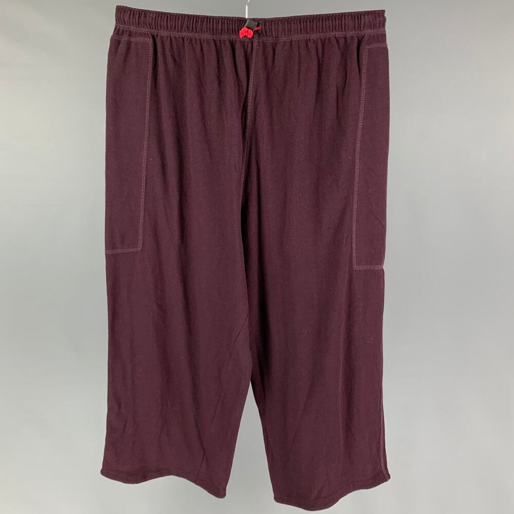 PAUL SMITH Size L Burgundy Cotton Sweatpants Casual Pants